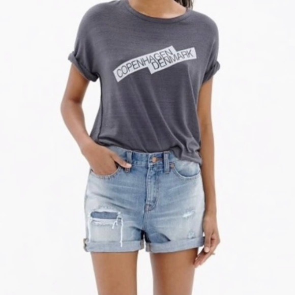 Madewell Pants - Madewell Boyshorts Rip & Repair Edition 27 Denim